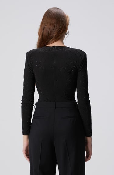  Network Kadın Siyah Bodysuit