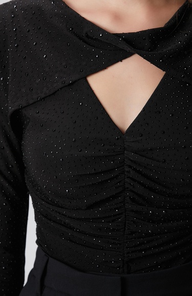  Network Kadın Siyah Bodysuit