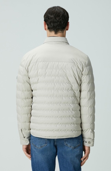  Network Erkek Bej Yan Cep Detaylı Kapitone Coat Ceket