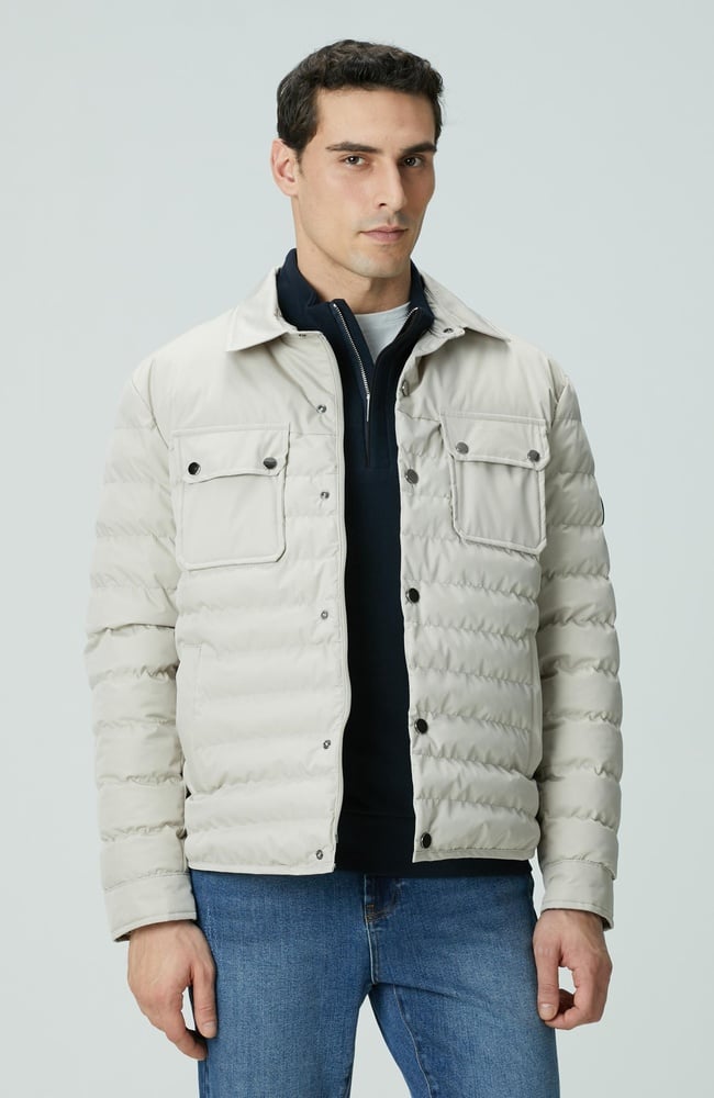  Network Erkek Bej Yan Cep Detaylı Kapitone Coat Ceket