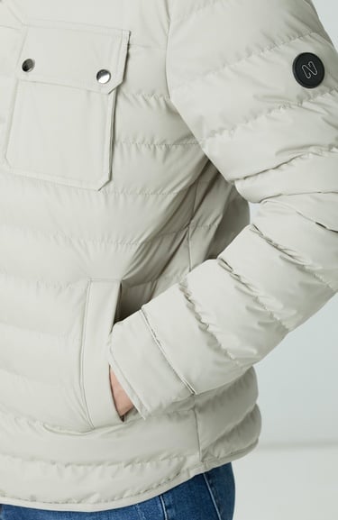  Network Erkek Bej Yan Cep Detaylı Kapitone Coat Ceket