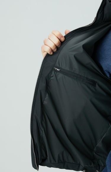  Network Erkek Siyah Su İtici Özellikli Deri Garnili Mont