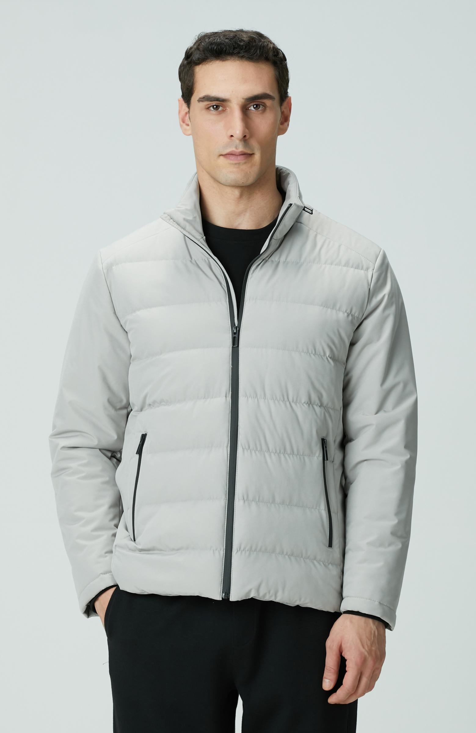  Network Erkek Taş Su Geçirmez Fermuarlı Casual Kaban