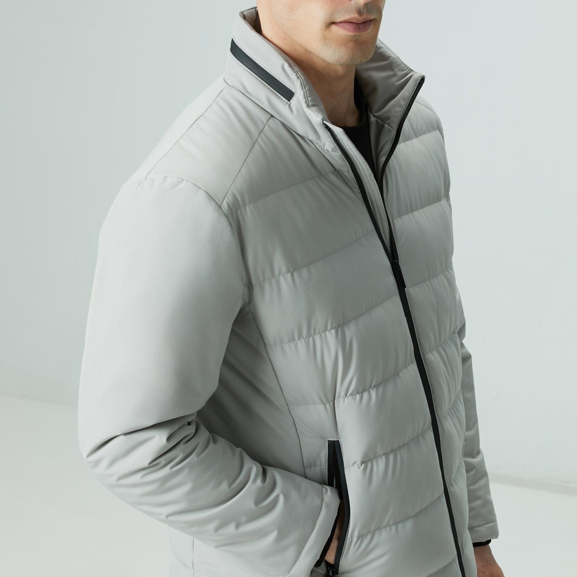 Network Erkek Taş Su Geçirmez Fermuarlı Casual Kaban