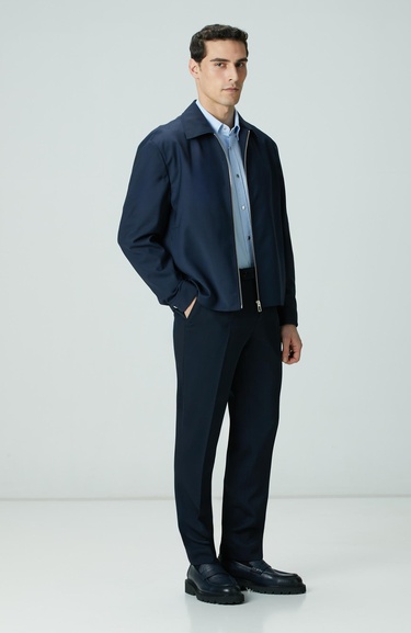  Network Erkek Lacivert Yün Mont