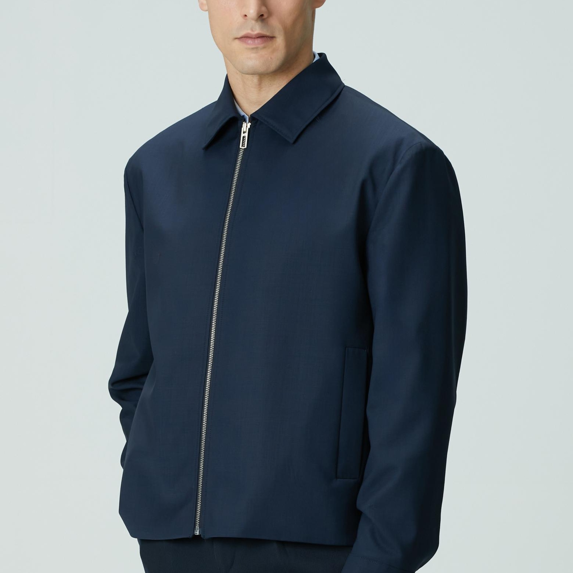 Network Erkek Lacivert Yün Mont