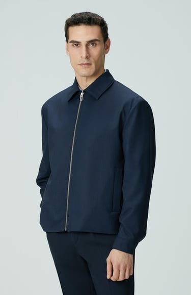 Network Erkek Lacivert Yün Mont
