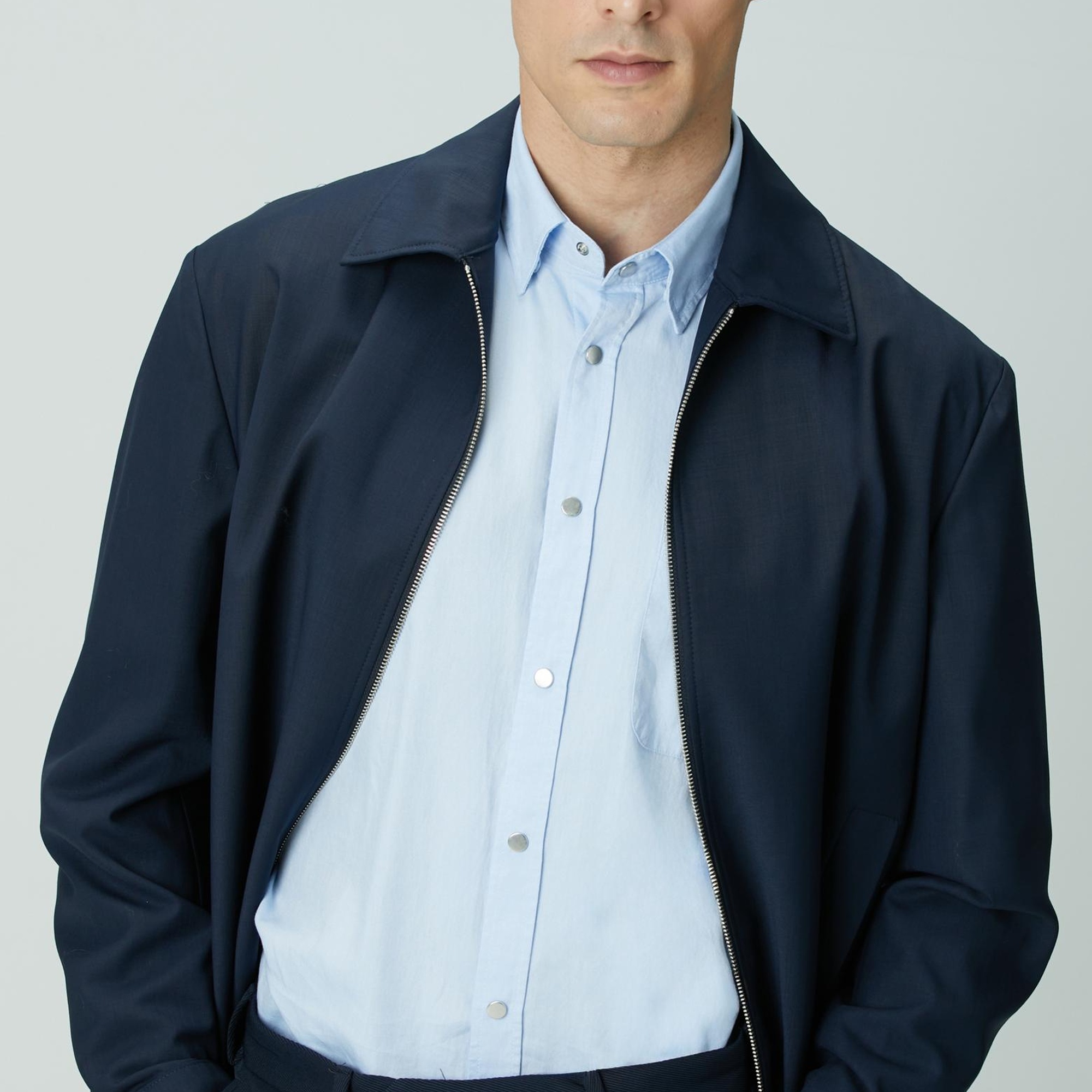 Network Erkek Lacivert Yün Mont