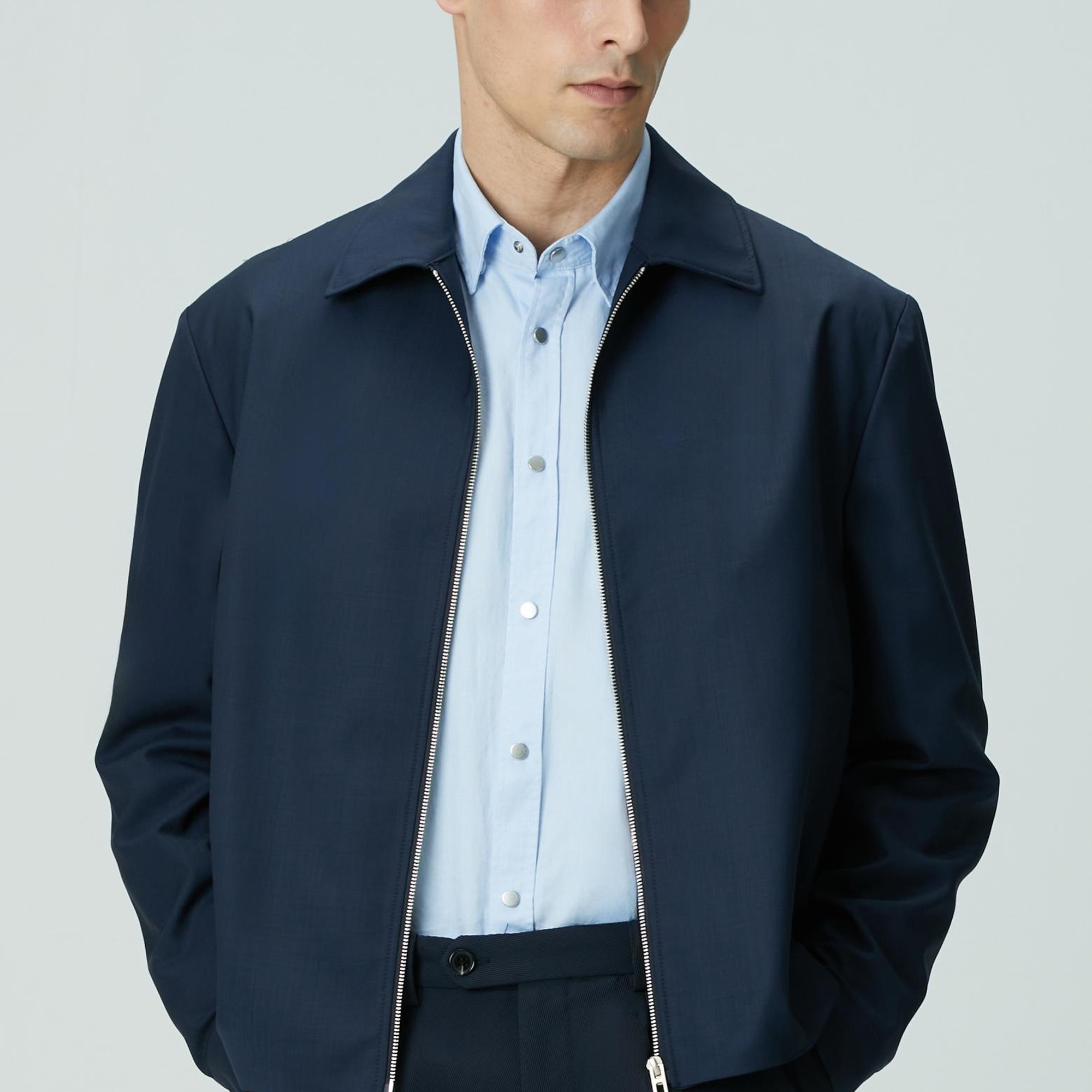 Network Erkek Lacivert Yün Mont