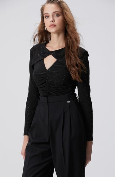  Network Kadın Siyah Bodysuit