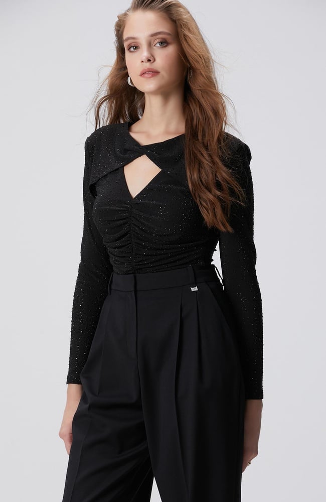  Network Kadın Siyah Bodysuit