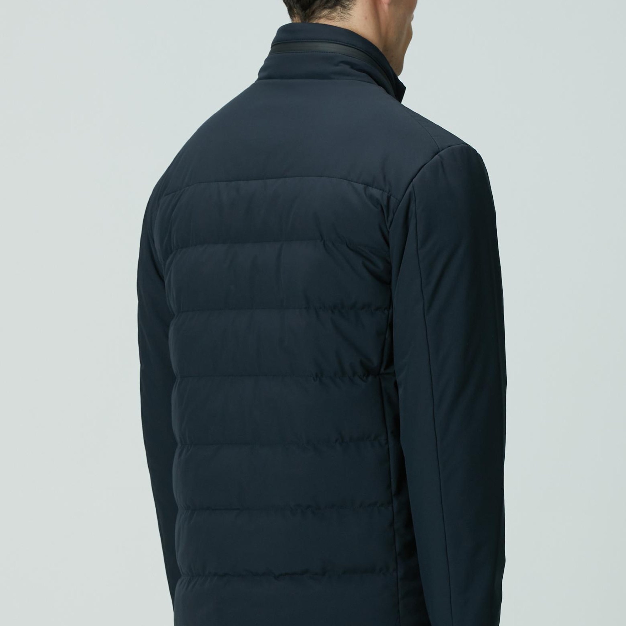 Network Erkek Lacivert Su Geçirmez Fermuarlı Casual Kaban