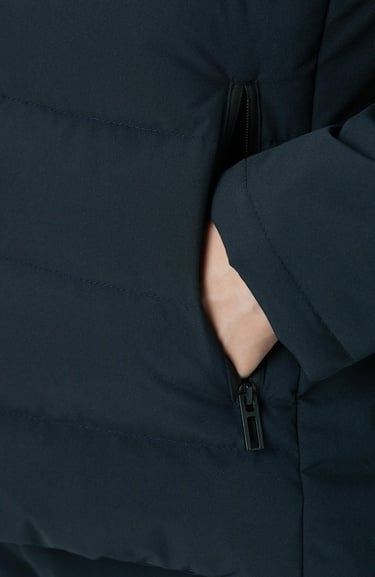  Network Erkek Lacivert Su Geçirmez Fermuarlı Casual Kaban