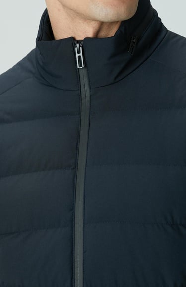  Network Erkek Lacivert Su Geçirmez Fermuarlı Casual Kaban