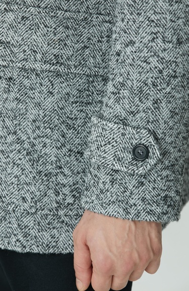  Network Erkek Antrasit Yün Karışımlı Kaban