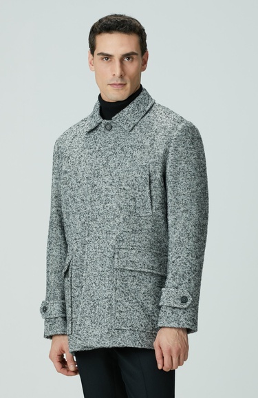  Network Erkek Antrasit Yün Karışımlı Kaban