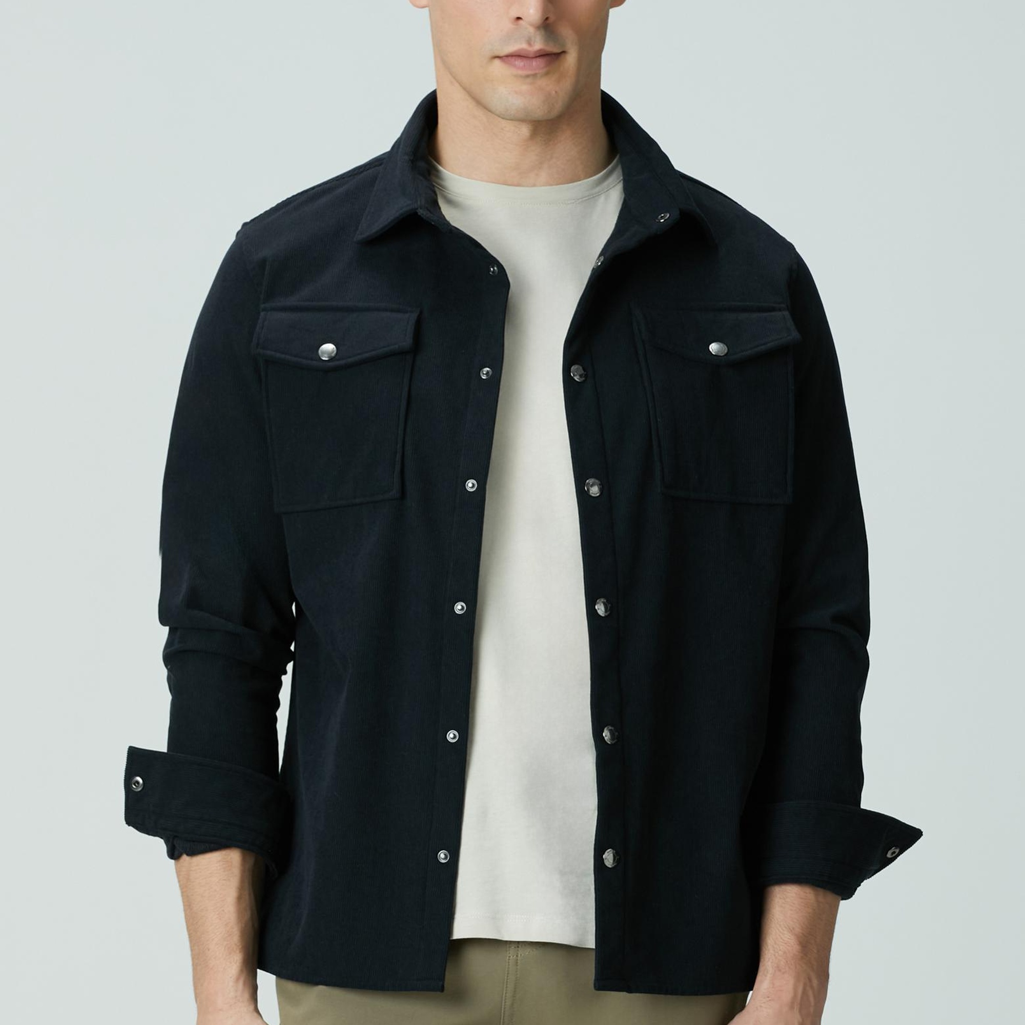 Network Erkek Lacivert Dış Gömlek