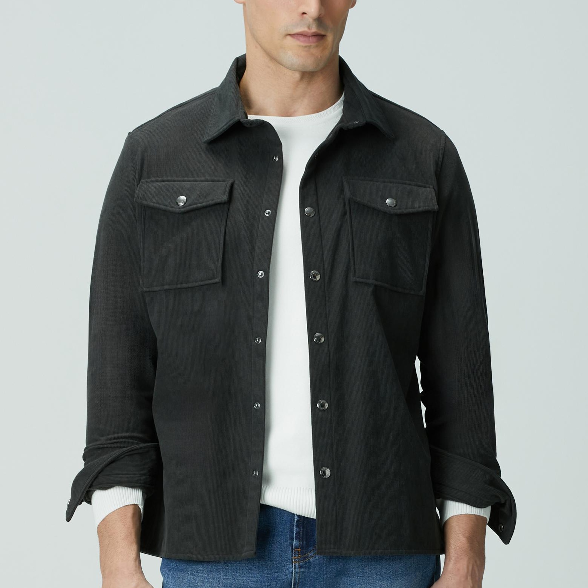 Network Erkek Antrasit Dış Gömlek