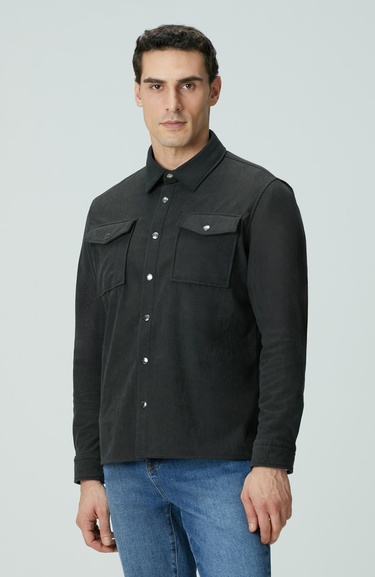  Network Erkek Antrasit Dış Gömlek
