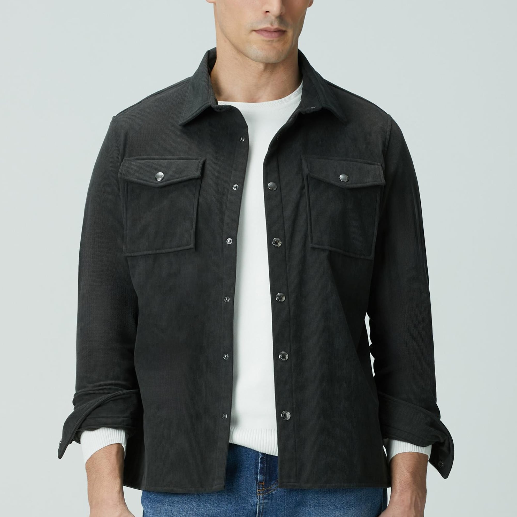 Network Erkek Antrasit Dış Gömlek