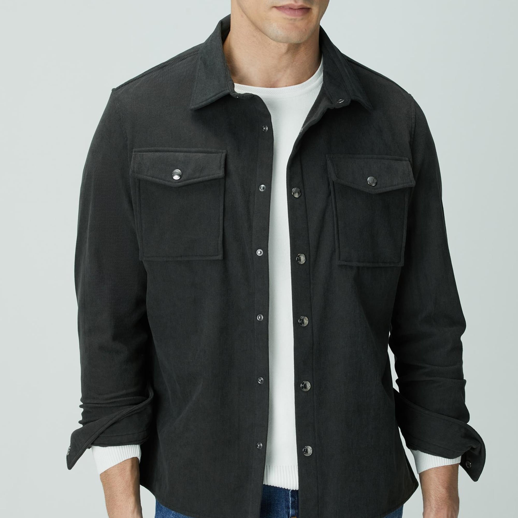 Network Erkek Antrasit Dış Gömlek