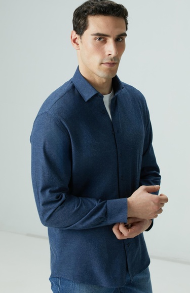  Network Erkek Lacivert Gömlek