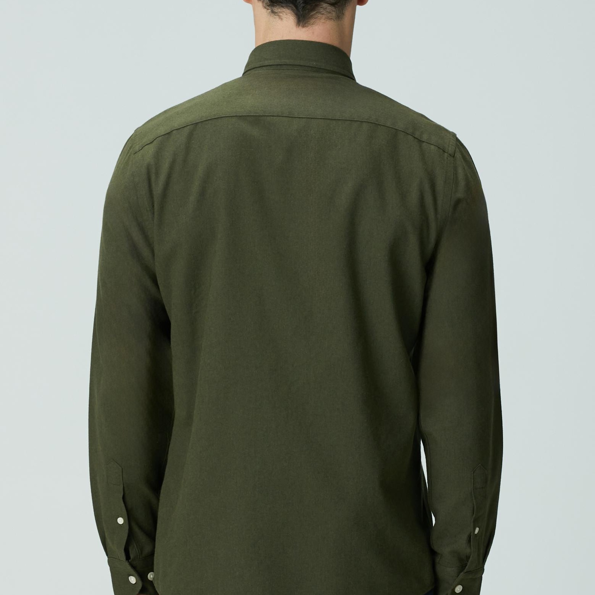 Network Erkek Haki Flanel Cotton Gömlek
