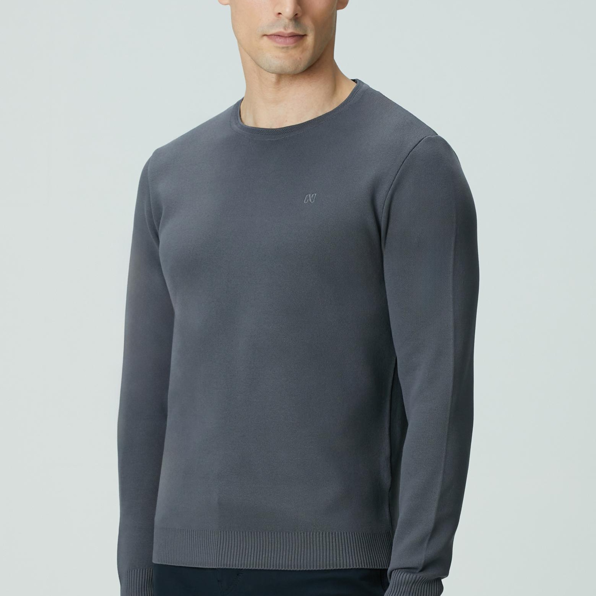 Network Erkek Antrasit Örgü Kazak