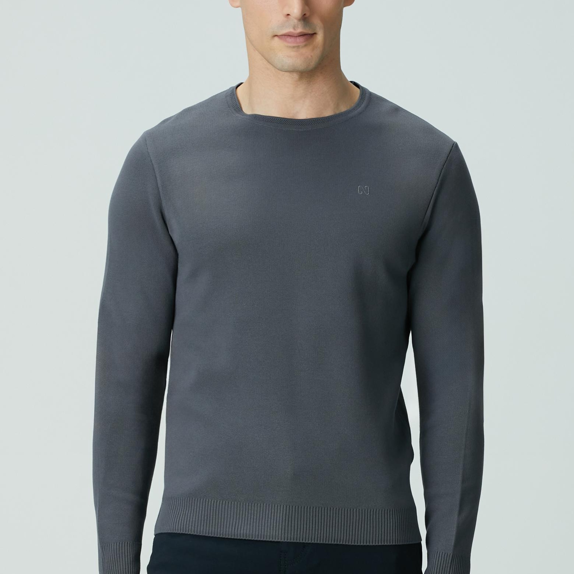 Network Erkek Antrasit Örgü Kazak