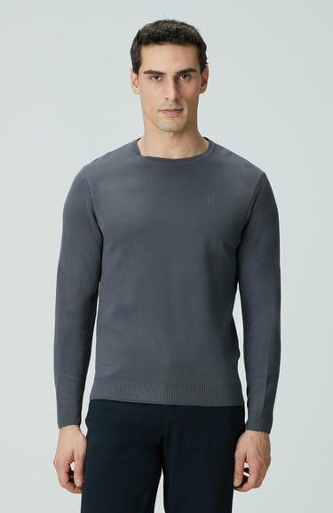  Network Erkek Antrasit Örgü Kazak