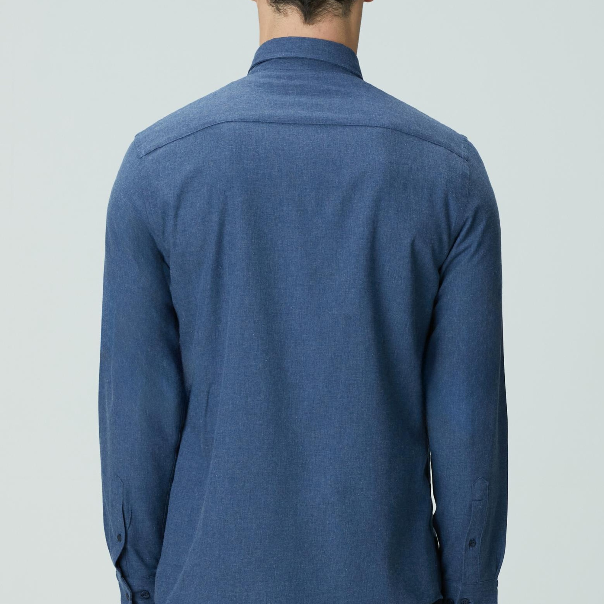 Network Erkek İndigo Flanel Cotton Gömlek