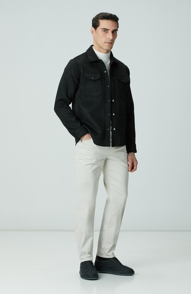  Network Erkek Siyah Dış Gömlek