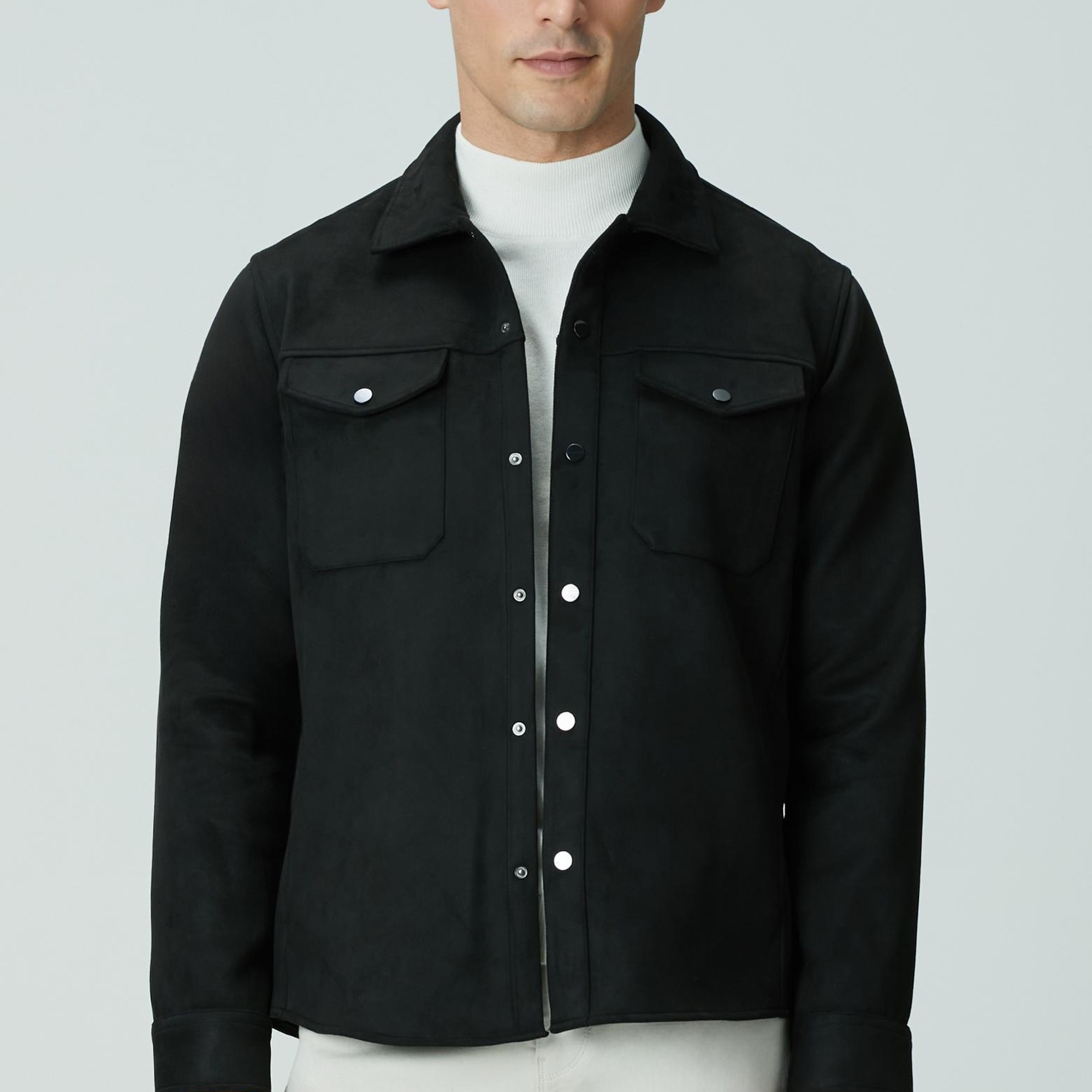Network Erkek Siyah Dış Gömlek