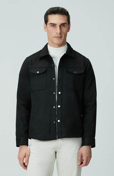  Network Erkek Siyah Dış Gömlek