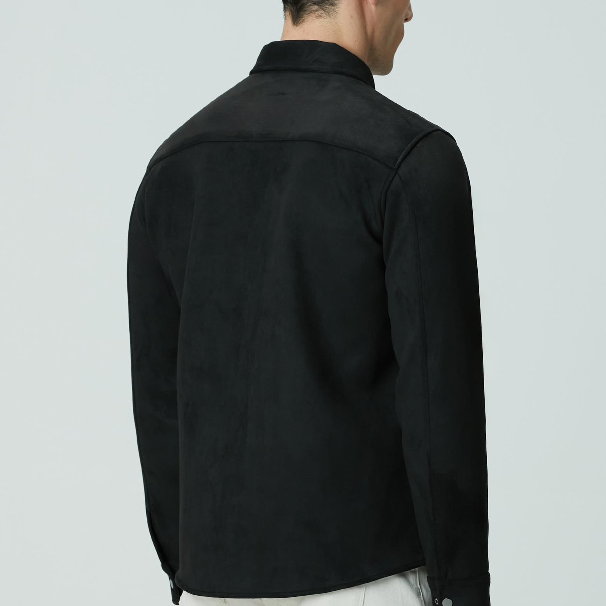 Network Erkek Siyah Dış Gömlek