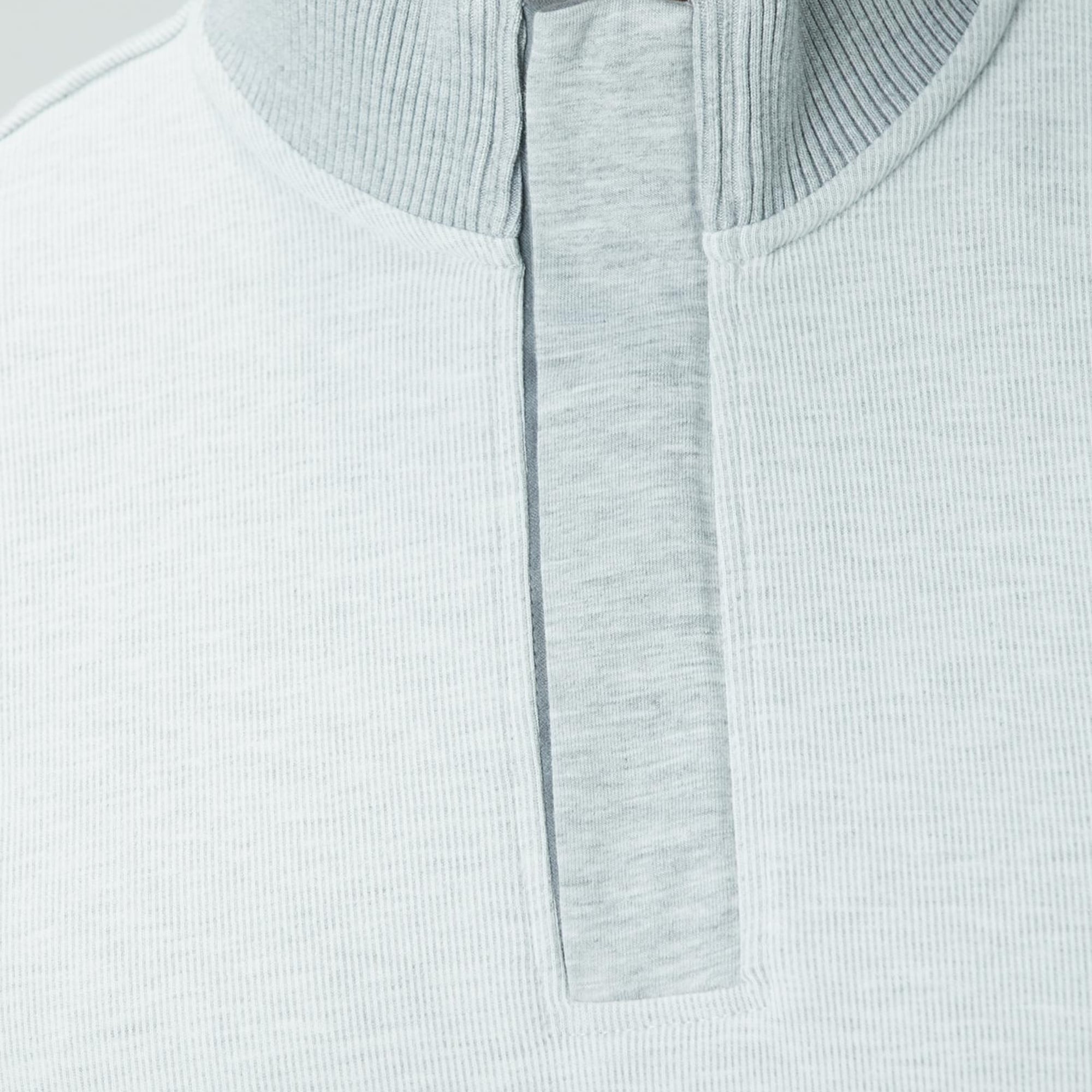 Network Erkek Kırık Beyaz Fermuarlı Yaka Garnili Sweatshirt