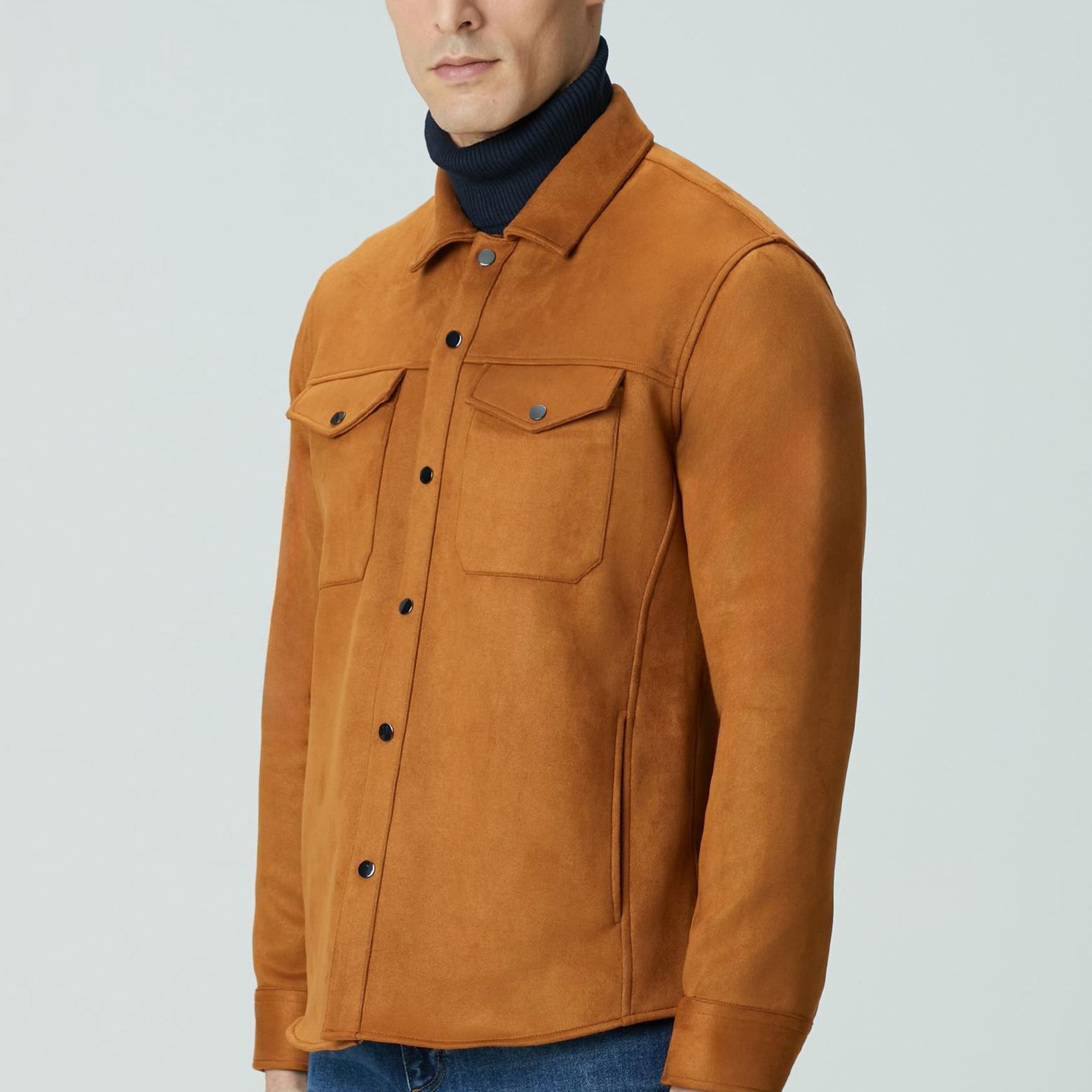 Network Erkek Camel Dış Gömlek