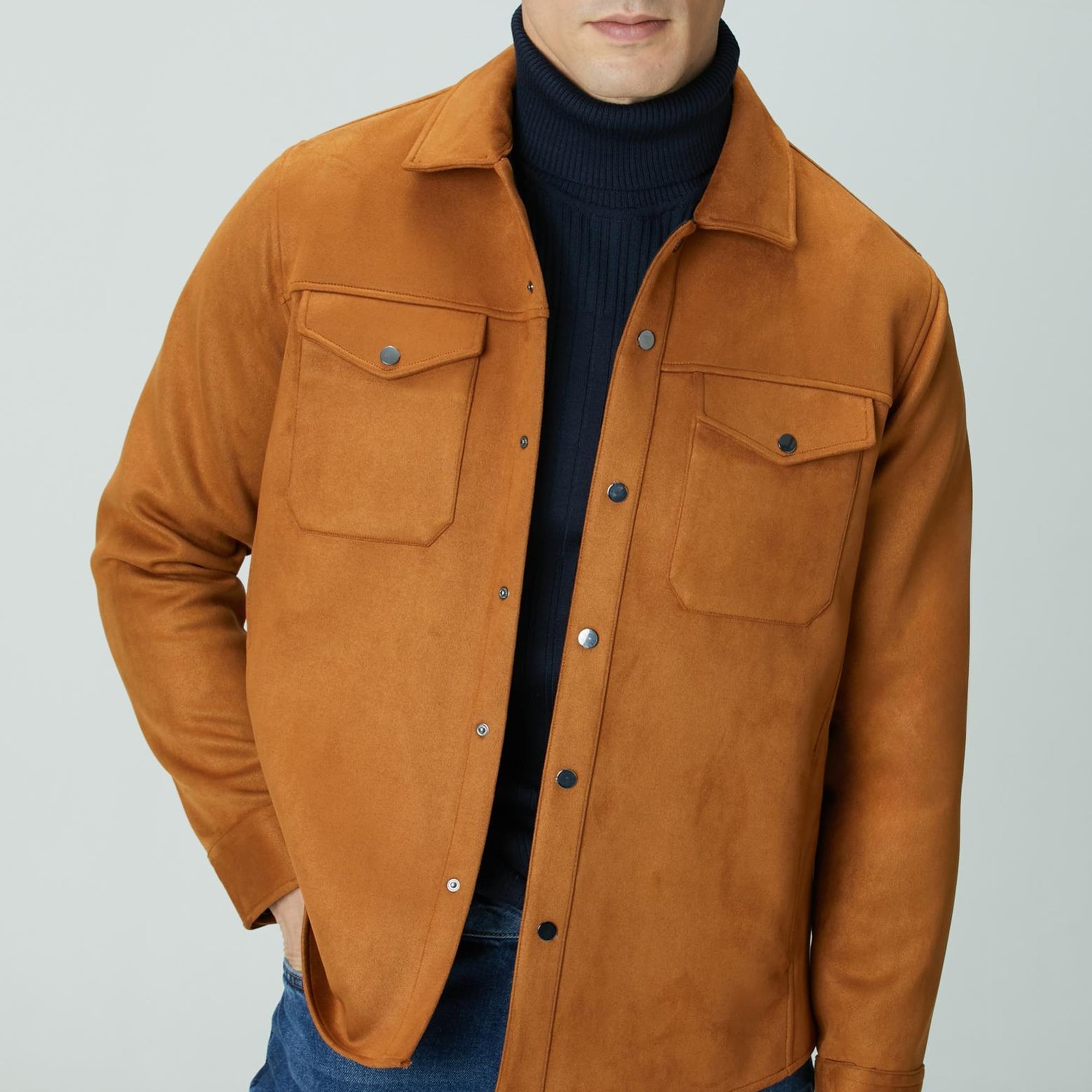 Network Erkek Camel Dış Gömlek