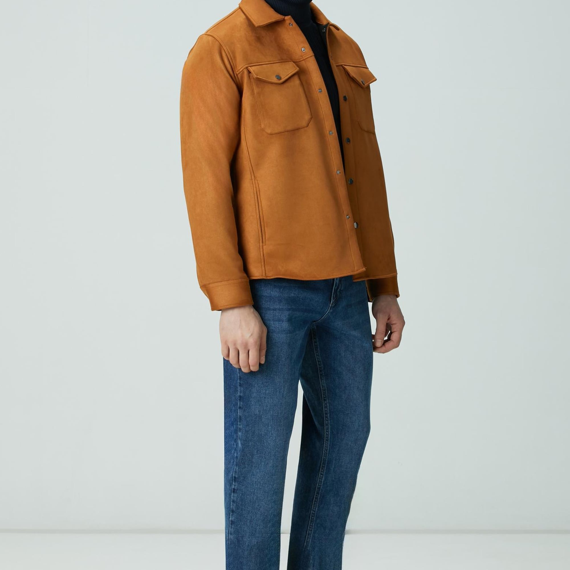 Network Erkek Camel Dış Gömlek