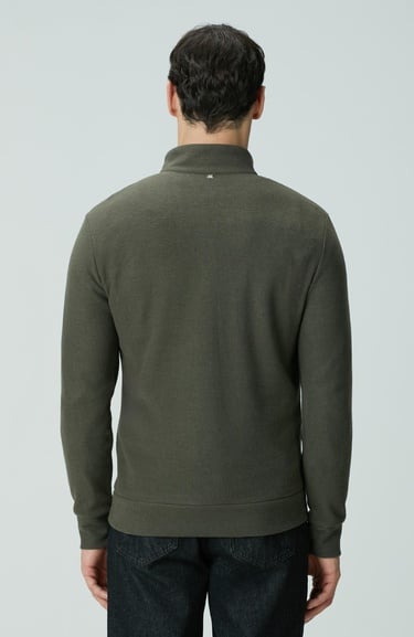  Network Erkek Haki Süet Garnili Sweatshirt