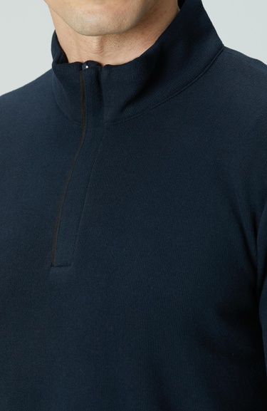  Network Erkek Lacivert Süet Garnili Sweatshirt