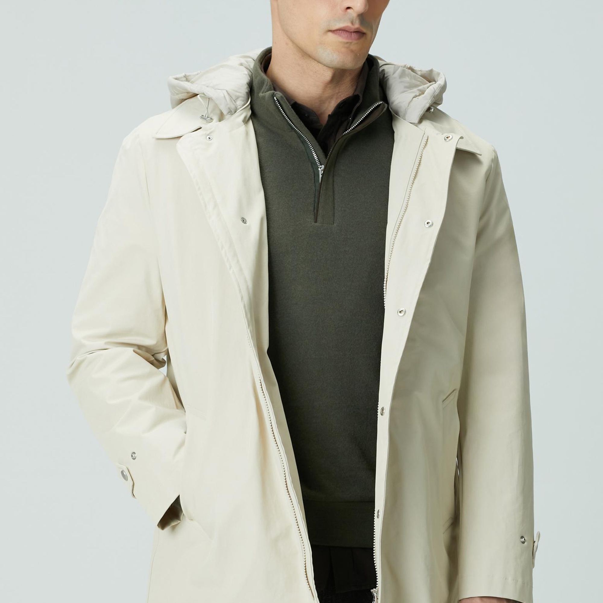 Network Erkek Taş Pardösü