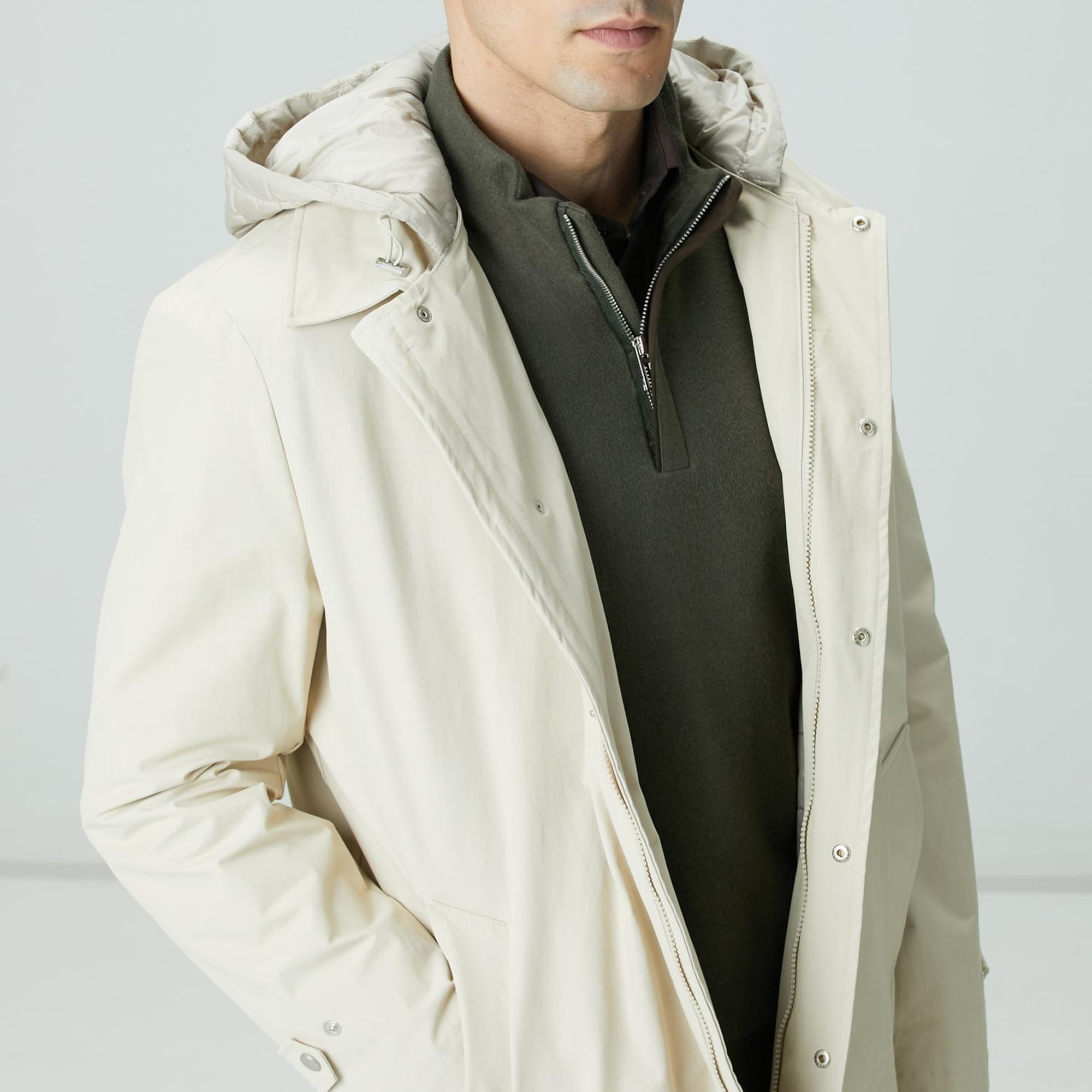 Network Erkek Taş Pardösü