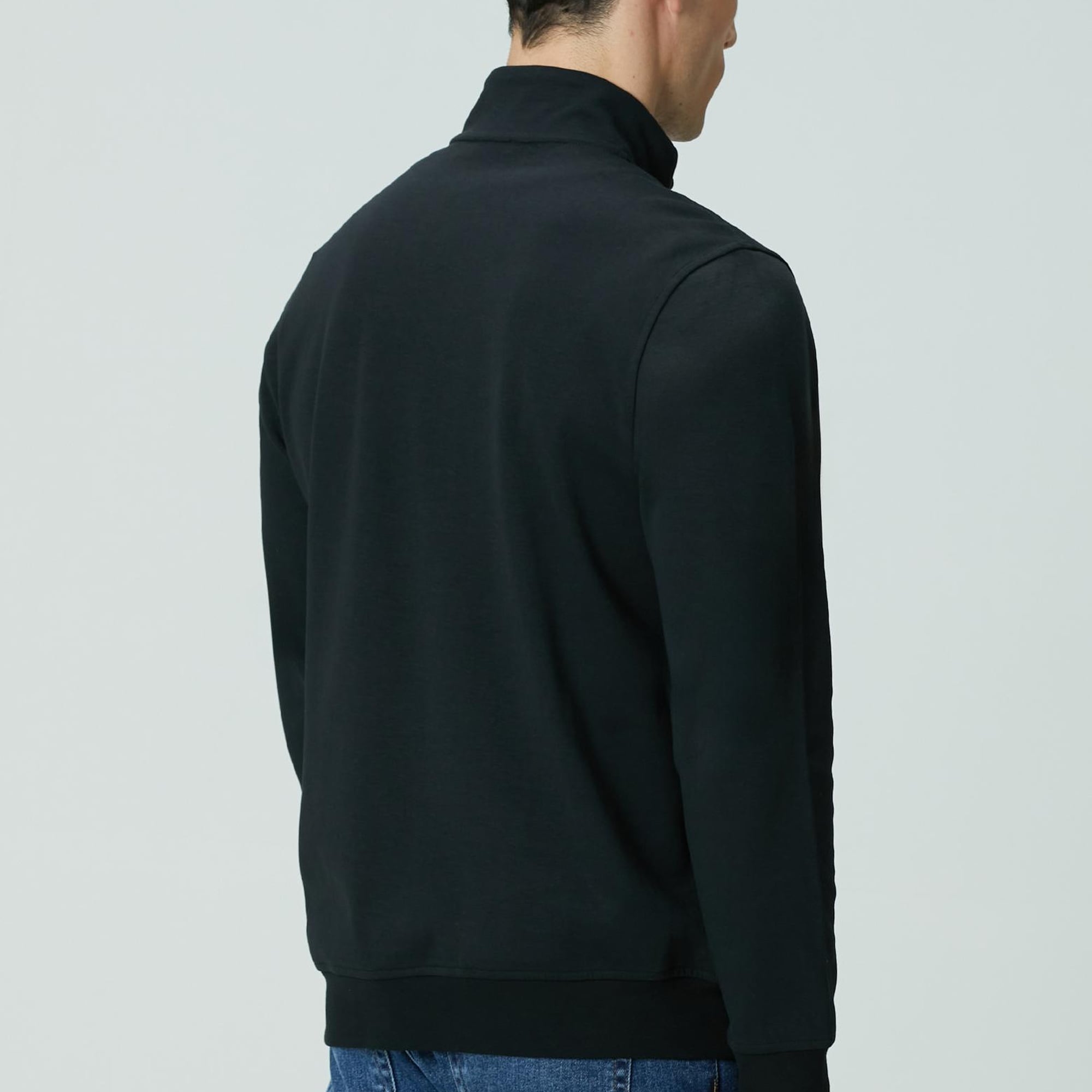 Network Erkek Siyah Fermuarlı Sweatshirt