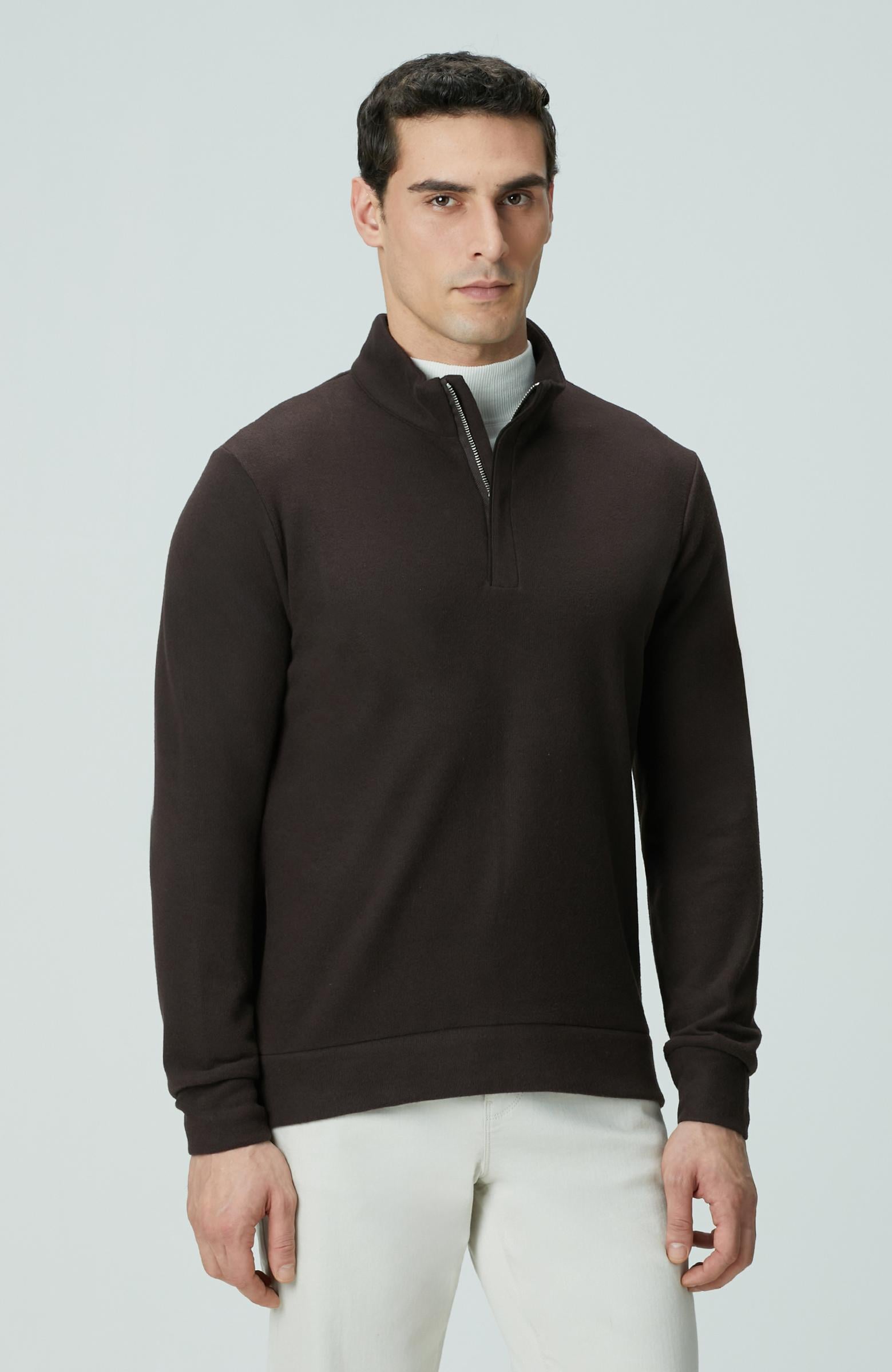  Network Erkek Acı Kahve Süet Garni Detaylı Sweatshirt