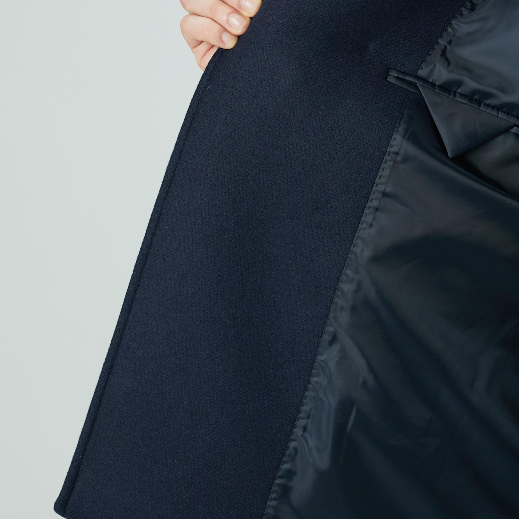 Network Erkek Lacivert Kruvaze Yaka Diyagonal Kaban