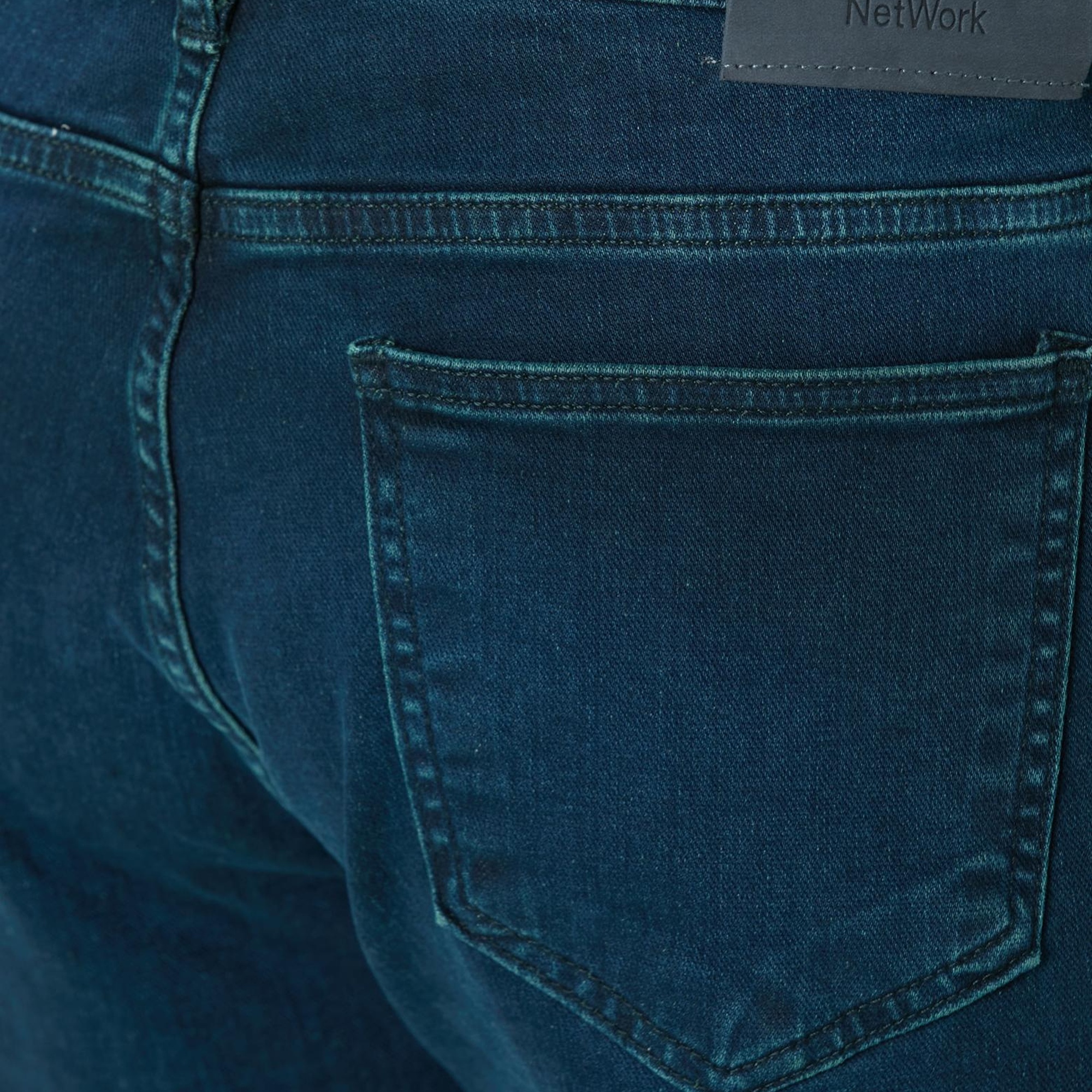 Network Erkek Lacivert Örme Denim Pantolon