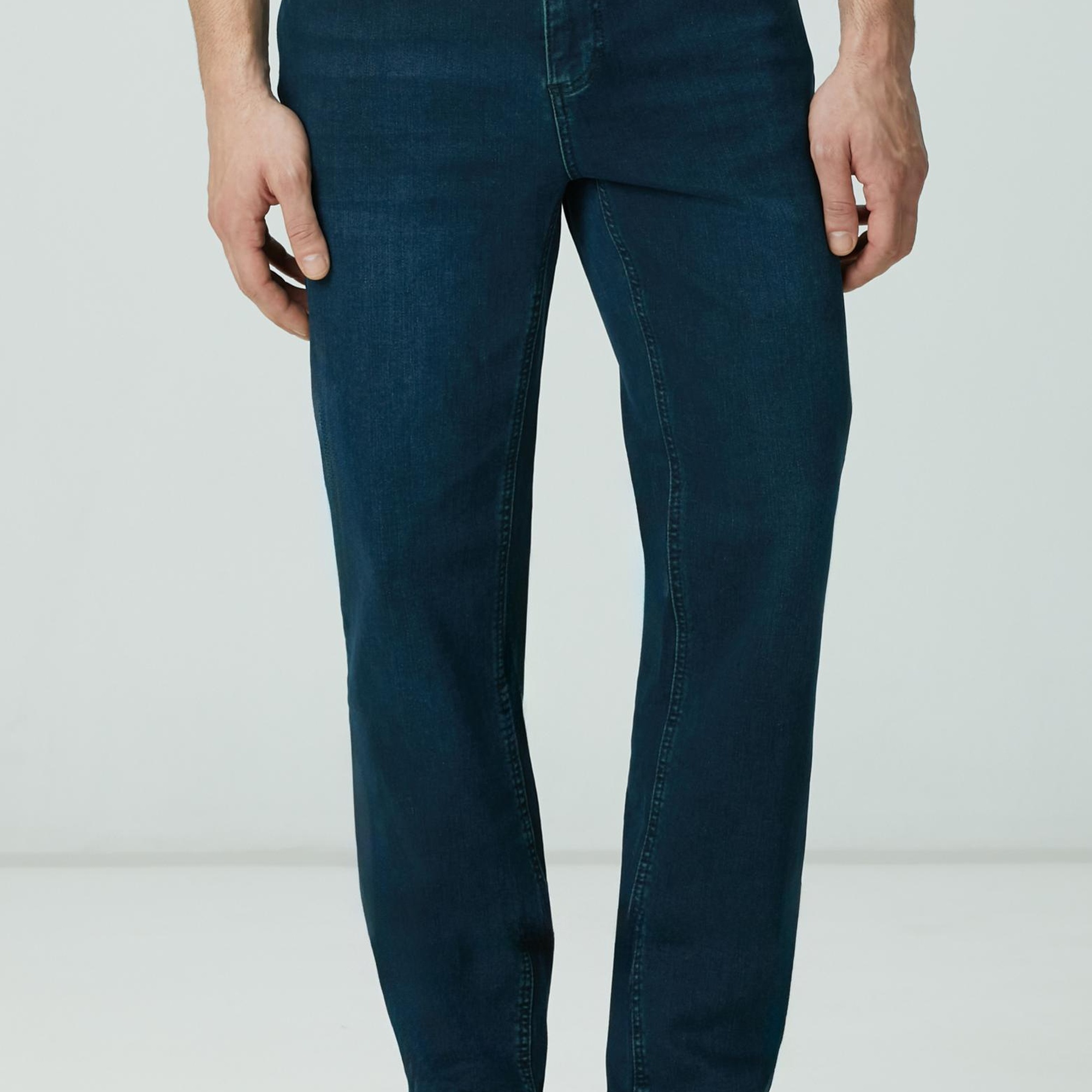 Network Erkek Lacivert Örme Denim Pantolon