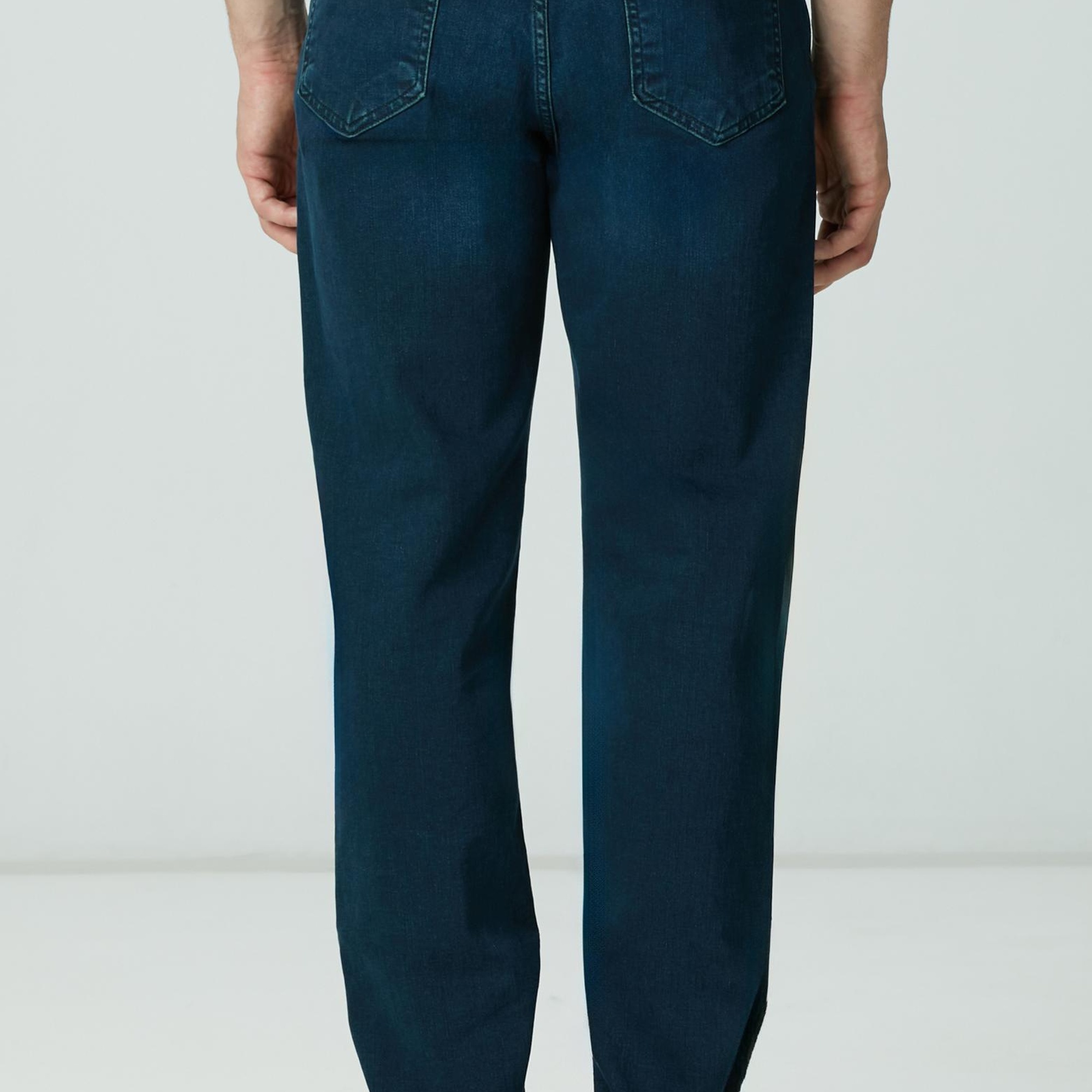 Network Erkek Lacivert Örme Denim Pantolon