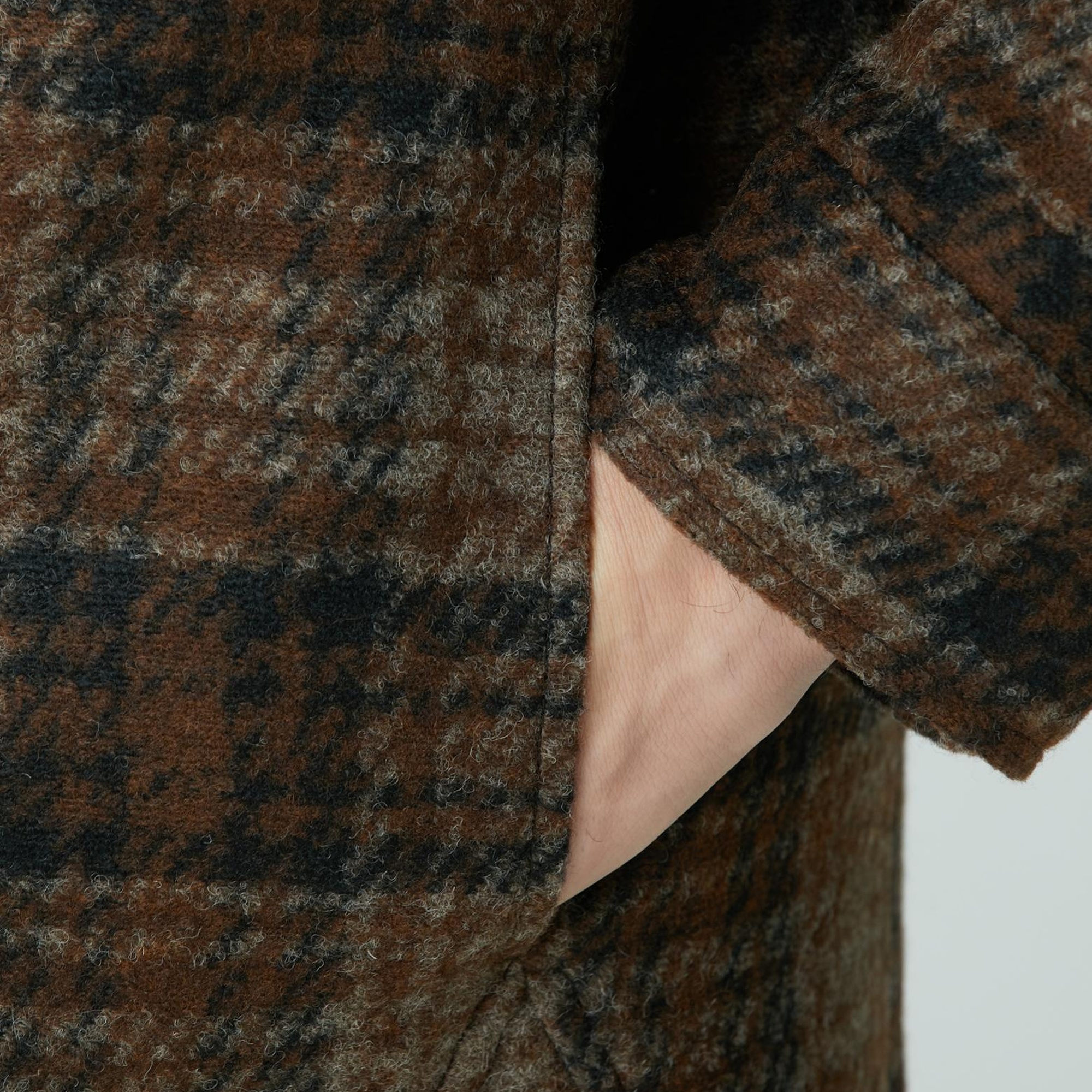 Network Erkek Kahverengi Yün Karışımlı Mont